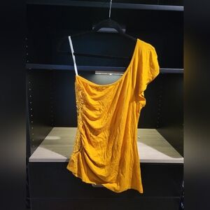 One shoulder gold top from Wet Seal Juniors L